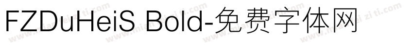 FZDuHeiS Bold字体转换
